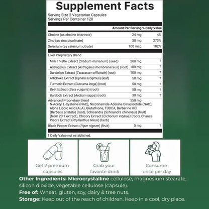 Liver+ Avanzado - supplement facts