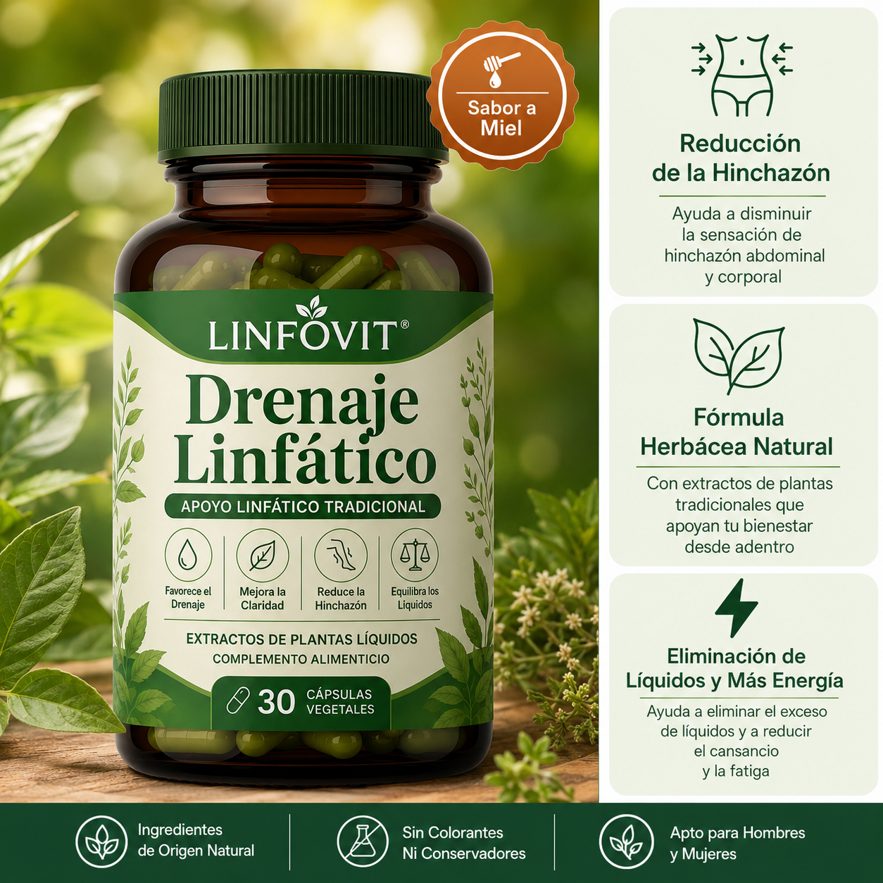 Linfovit™ | Soporte Metabólico Contra Líquidos Retenidos 🌿
