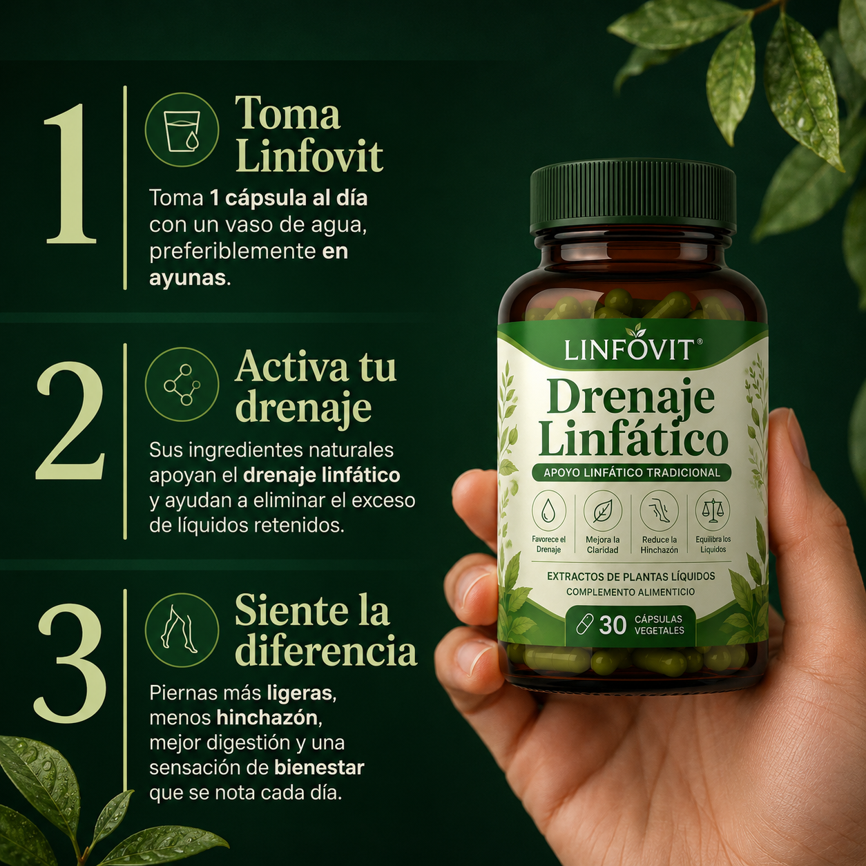 Linfovit™ | Soporte Metabólico Contra Líquidos Retenidos 🌿
