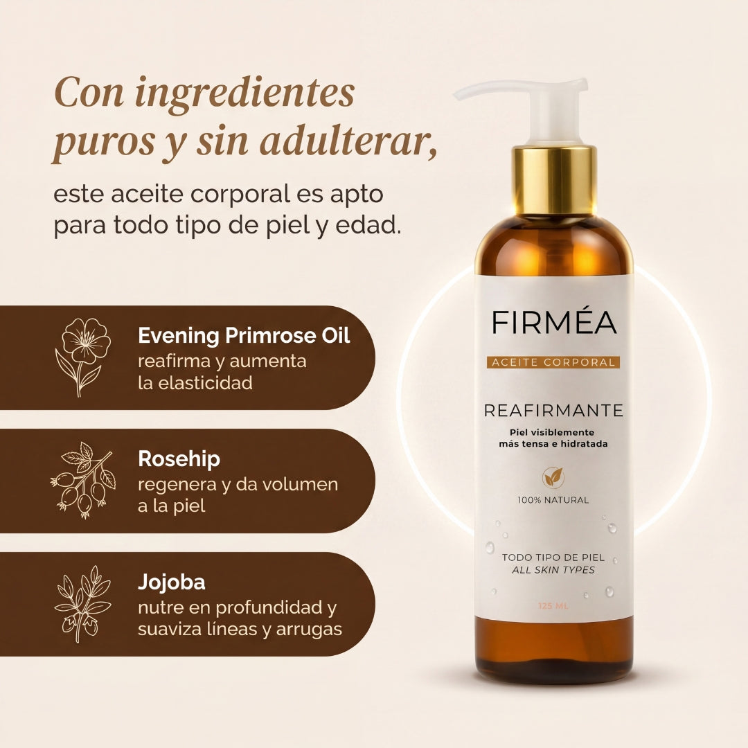 Aceite Corporal Firmea® — Combate Celulitis, Flacidez y Arrugas
