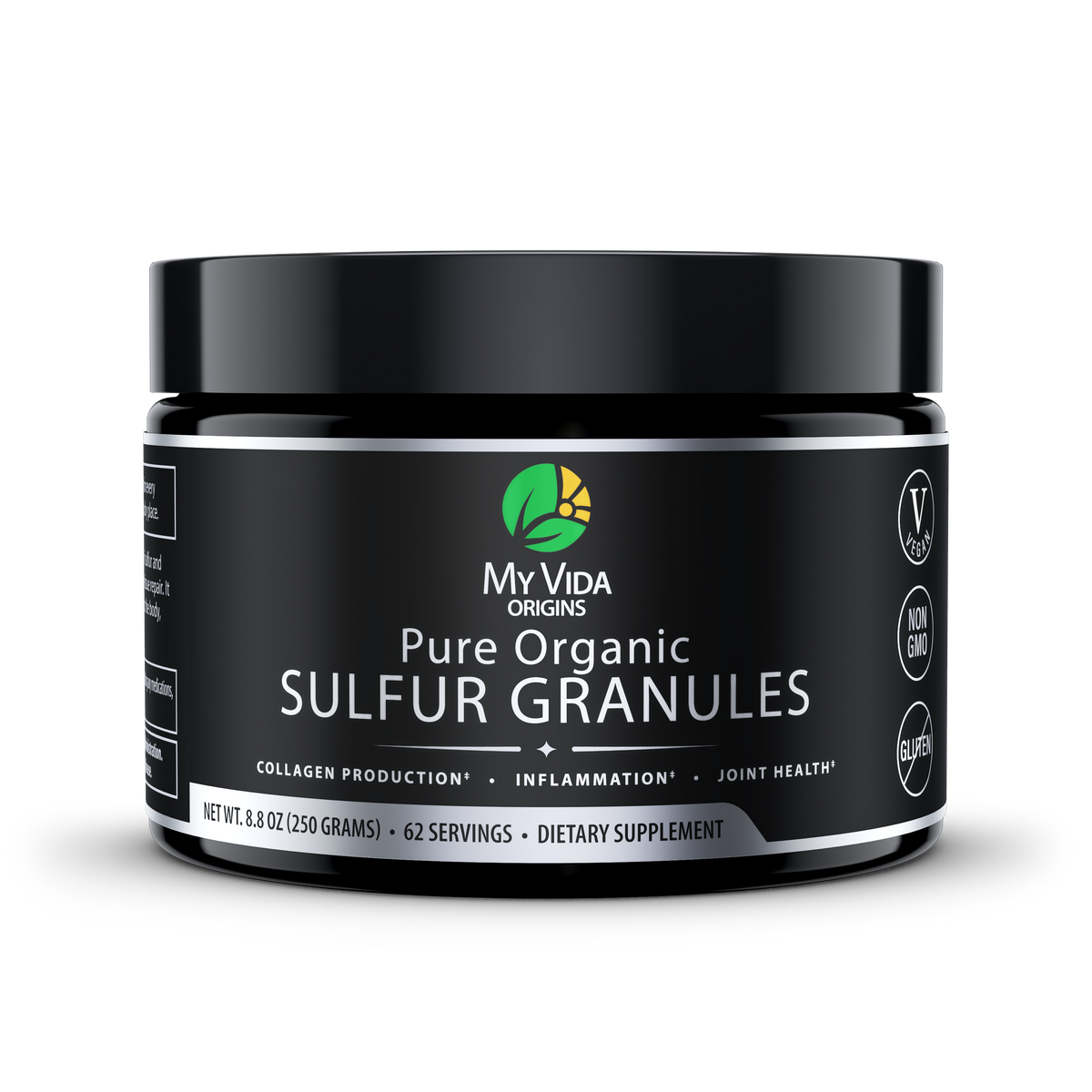 Azufre Orgánico Puro 250g — Alivia Dolor de Articulaciones, Espalda y Rodillas