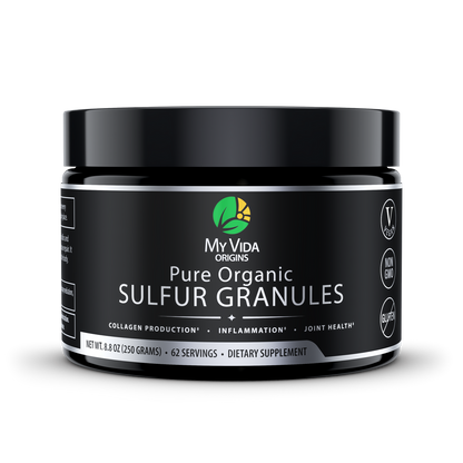 Azufre Orgánico Puro 250g — Alivia Dolor de Articulaciones, Espalda y Rodillas